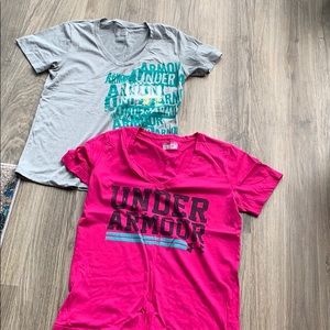 Under armour graphic semi-fitted workout tees